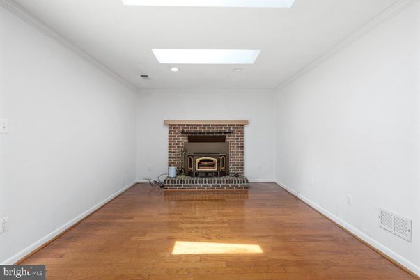 Fireplace, Interior, Recessed Lighting, Wood Texture Flooring