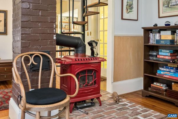 Interior, Stone Walls, Wood Texture Flooring
