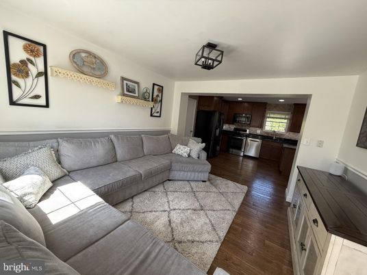 Interior, Kitchen, Living room, Recessed Lighting, Stainless Steel Appliances, Wood Texture Flooring