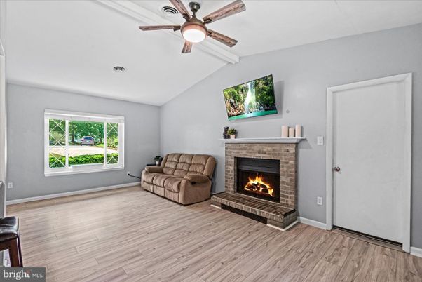 Fireplace, Interior, Wood Texture Flooring