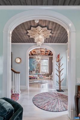 Chandelier, Interior, Wooden Ceilings, Wood Texture Flooring
