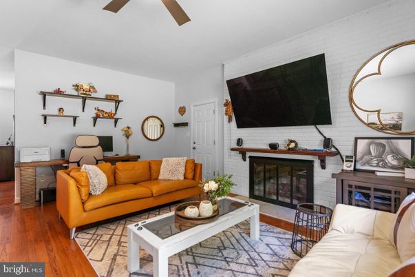 Fireplace, Interior, Living room, Stone Walls, Wood Texture Flooring
