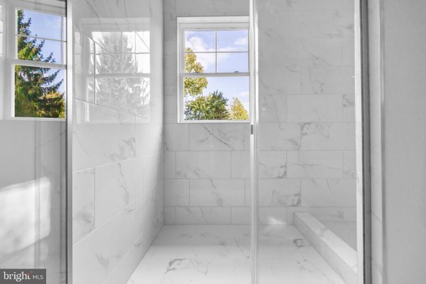 Bathroom, Glass Shower, Interior, Marble, Marble Walls