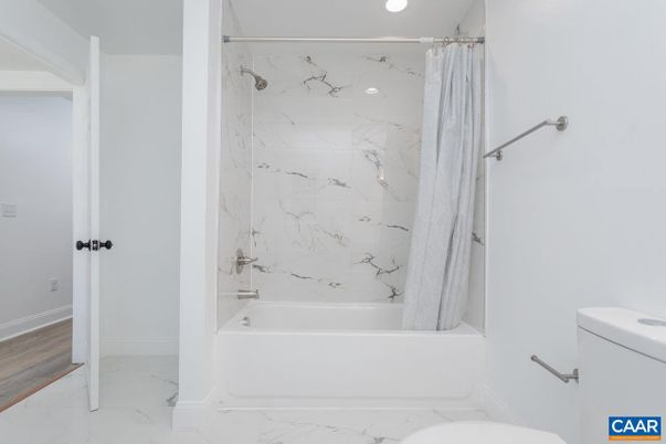 Bathroom, Interior, Marble, Marble Walls, Wood Texture Flooring