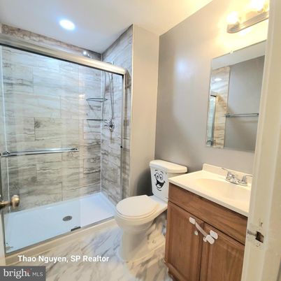 Bathroom, Glass Shower, Interior, Marble, Marble Walls, Recessed Lighting