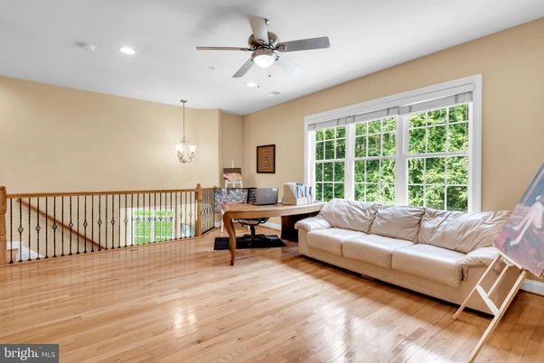 Home Office, Interior, Pendant Lights, Recessed Lighting, Wood Texture Flooring