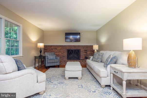 Fireplace, Interior, Living room, Stone Walls, Wood Texture Flooring