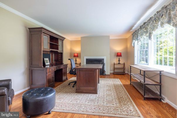 Fireplace, Home Office, Interior, Wood Texture Flooring
