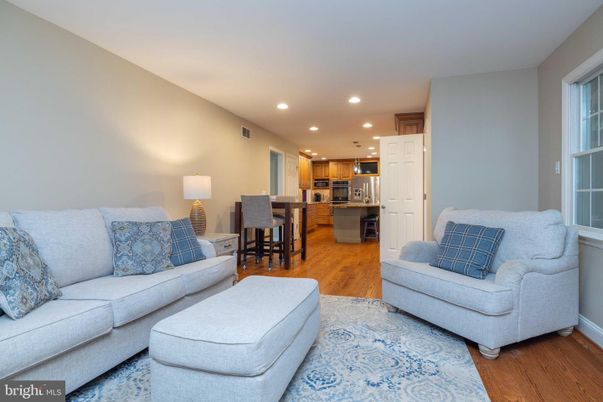 Interior, Kitchen, Living room, Recessed Lighting, Stainless Steel Appliances, Wood Texture Flooring