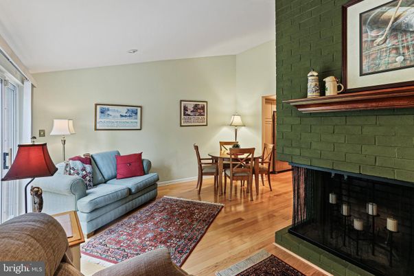Dining room, Fireplace, Interior, Living room, Stone Walls, Wood Texture Flooring