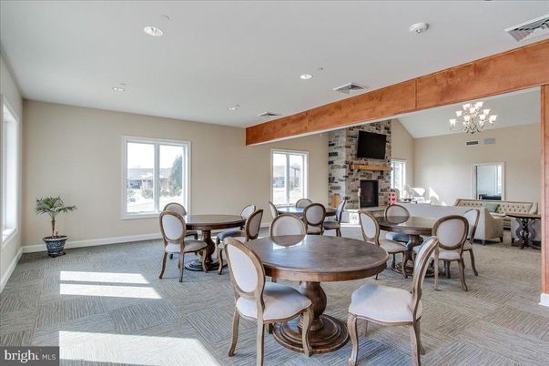 Chandelier, Dining room, Fireplace, Interior, Recessed Lighting