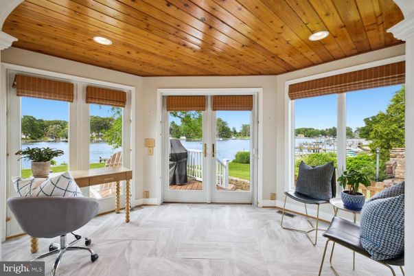 Interior, Marble, Recessed Lighting, Water, Wooden Ceilings