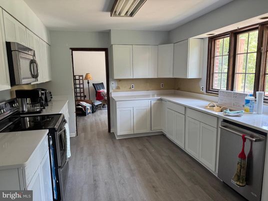 Interior, Kitchen, Washer, Wood Texture Flooring