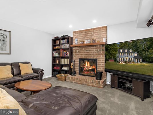 Fireplace, Interior, Living room, Recessed Lighting, Stone Walls