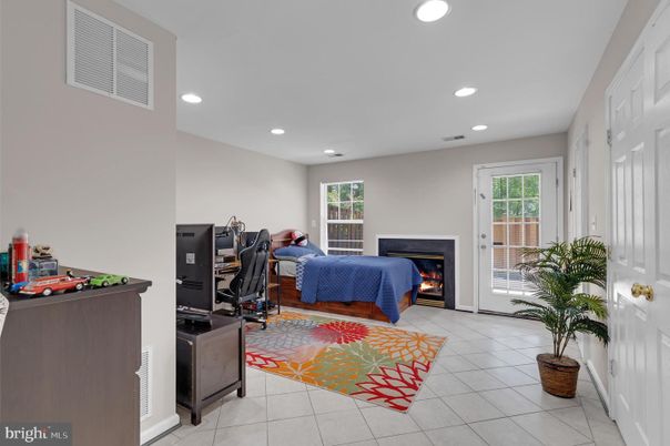 Bedroom, Fireplace, Home Office, Interior, Recessed Lighting