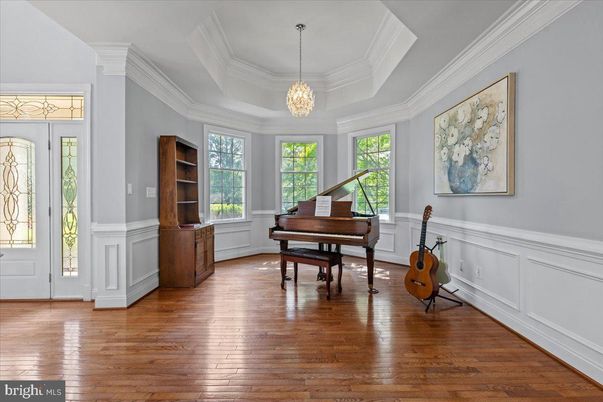 Interior, Pendant Lights, Piano, Wood Texture Flooring
