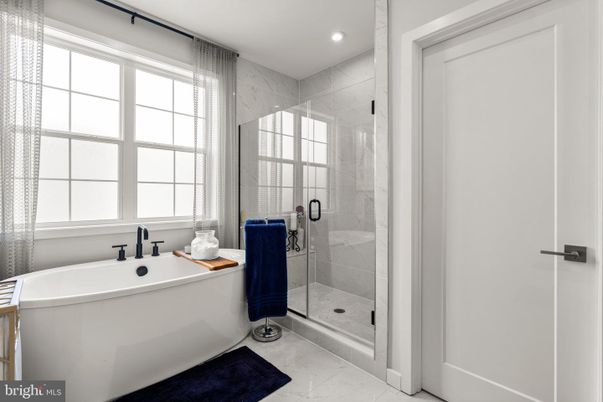 Bathroom, Glass Shower, Interior, Marble, Recessed Lighting