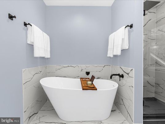 Bathroom, Free Standing Baths, Interior, Marble, Marble Walls