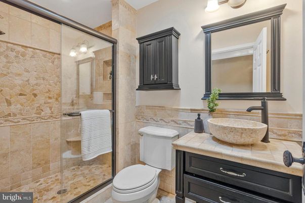 Bathroom, Glass Shower, Interior, Tile Countertops
