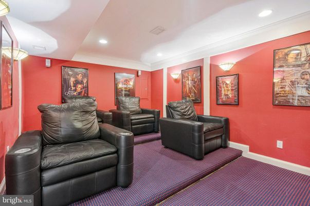 Home Theatre Room, Interior, Recessed Lighting, Theatre Room