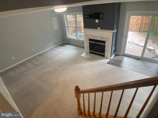 Empty room, Fireplace, Interior, Wood Texture Flooring