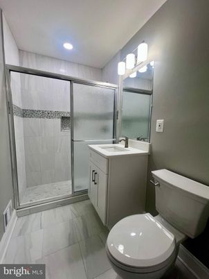 Bathroom, Glass Shower, Interior, Marble, Recessed Lighting