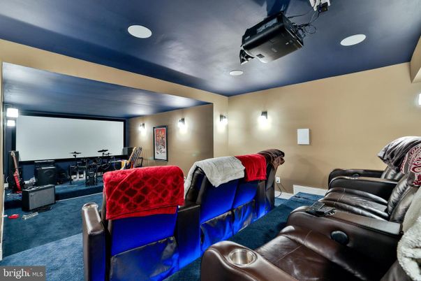 Home Theatre Room, Interior, Projection Screen, Recessed Lighting, Theatre Room