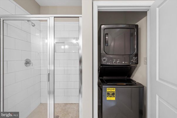 Bathroom, Glass Shower, Interior, Utility Closets, Washer