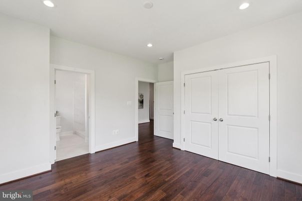 Bathroom, Empty room, Interior, Recessed Lighting, Wood Texture Flooring