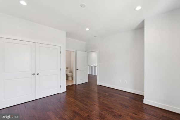 Bathroom, Empty room, Interior, Recessed Lighting, Wood Texture Flooring