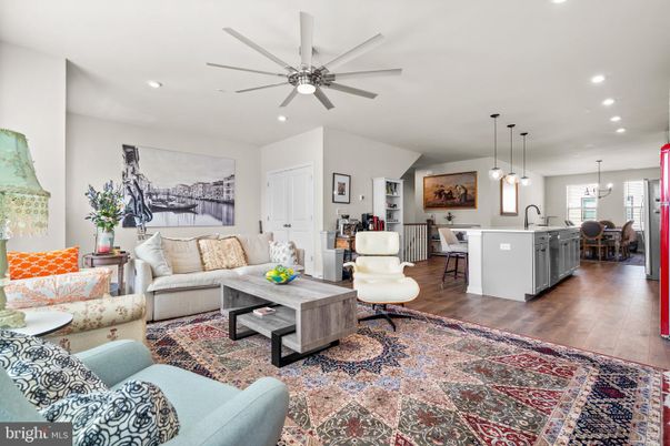 Dining room, Interior, Kitchen, Living room, Pendant Lights, Recessed Lighting, Wood Texture Flooring