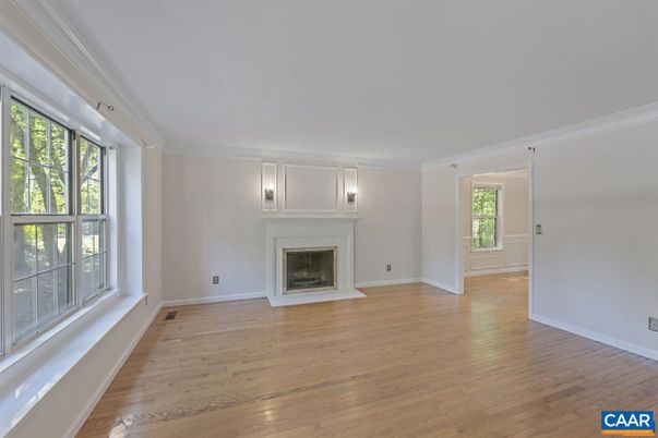 Empty room, Fireplace, Interior, Wood Texture Flooring