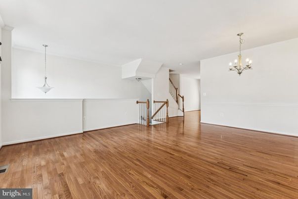 Chandelier, Empty room, Interior, Pendant Lights, Wood Texture Flooring