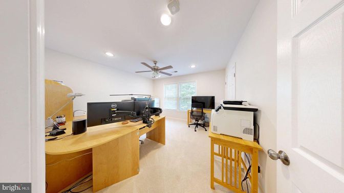 Home Office, Interior, Recessed Lighting