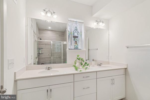 Bathroom, Dual Sink Vanities, Glass Shower, Interior