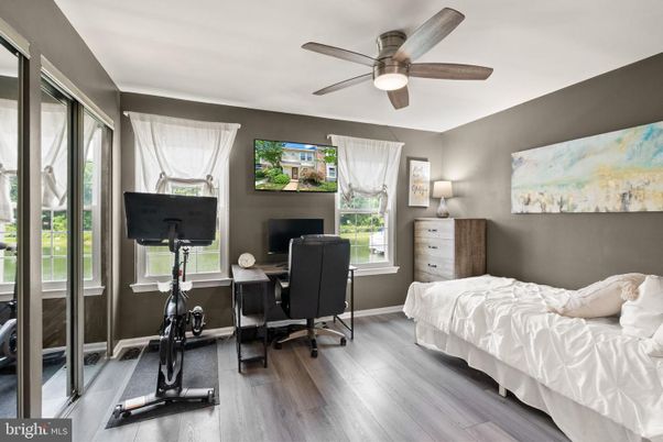 Bedroom, Fitness Equipment, Home Office, Interior, Wood Texture Flooring