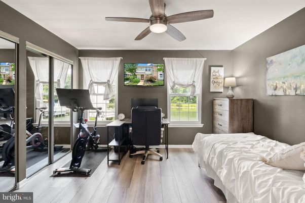 Bedroom, Fitness Equipment, Home Office, Interior, Wood Texture Flooring