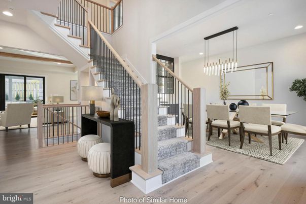 Dining room, Interior, Pendant Lights, Recessed Lighting, Wood Texture Flooring