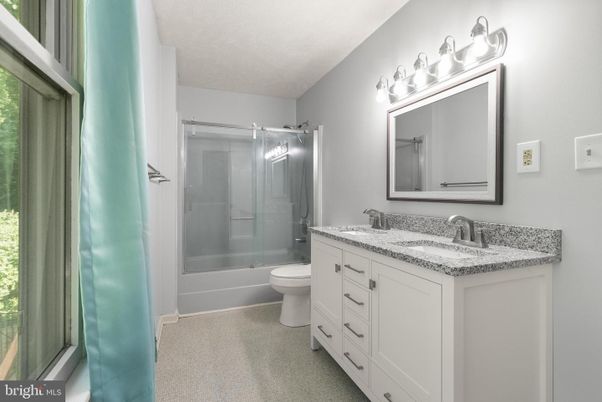 Bathroom, Dual Sink Vanities, Glass Shower, Interior