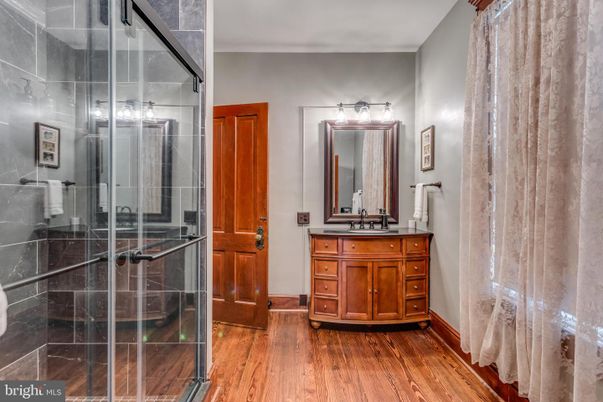 Bathroom, Interior, Wood Texture Flooring