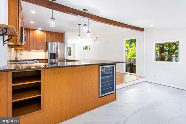 Interior, Kitchen, Marble, Pendant Lights, Recessed Lighting, Stainless Steel Appliances