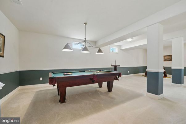 Billiard Table, Game Room, Interior, Pendant Lights