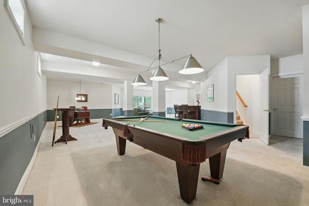Billiard Table, Game Room, Interior, Pendant Lights