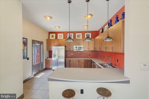 Interior, Kitchen, Pendant Lights, Stainless Steel Appliances