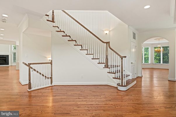 Fireplace, Interior, Recessed Lighting, Wood Texture Flooring
