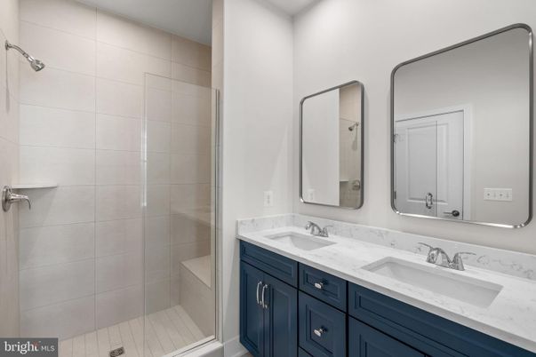 Bathroom, Dual Sink Vanities, Glass Shower, Interior