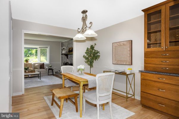 Fireplace, Home Office, Interior, Pendant Lights, Wood Texture Flooring