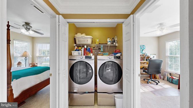 Bedroom, Interior, Utility Closets, Washer