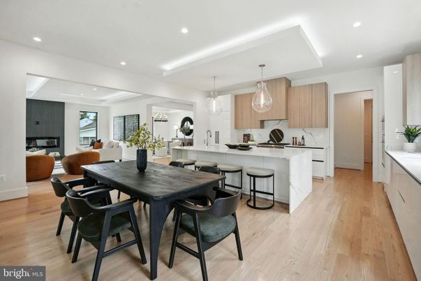 Dining room, Interior, Kitchen, Living room, Pendant Lights, Recessed Lighting, Wood Texture Flooring