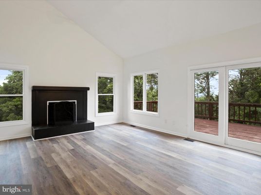 Empty room, Fireplace, Interior, Wood Texture Flooring